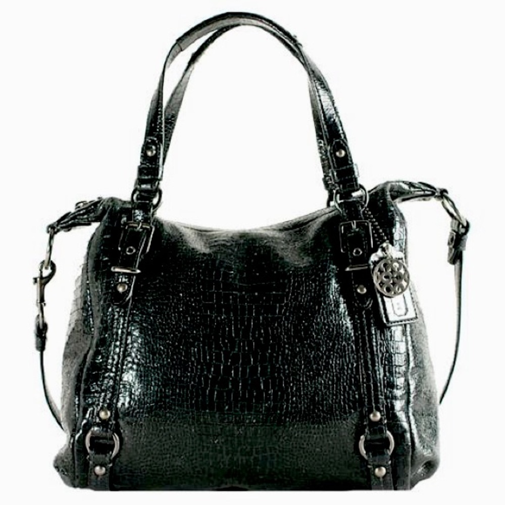 Coach Alexandria Croc-embossed Handbag